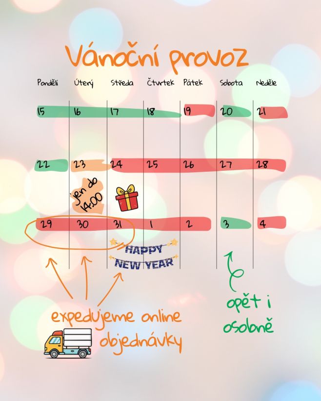 🎄 Chystáte se k nám před Vánoci pro boty, poukaz nebo drobné dárečky? 🟢Do pondělí 22.12. platí standardní provozní doba...